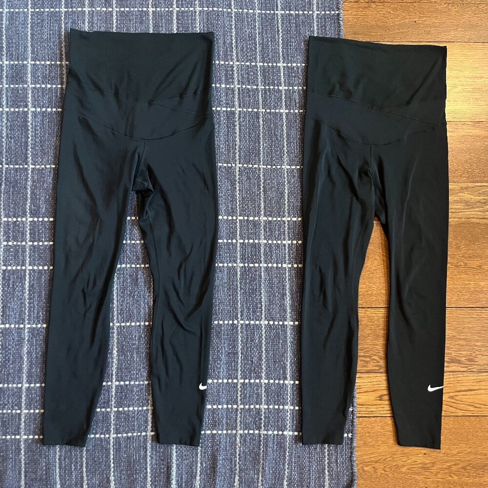Two (2) Pair of Nike "One" Maternity Yoga Pants/Leggings - Medium (8-10)